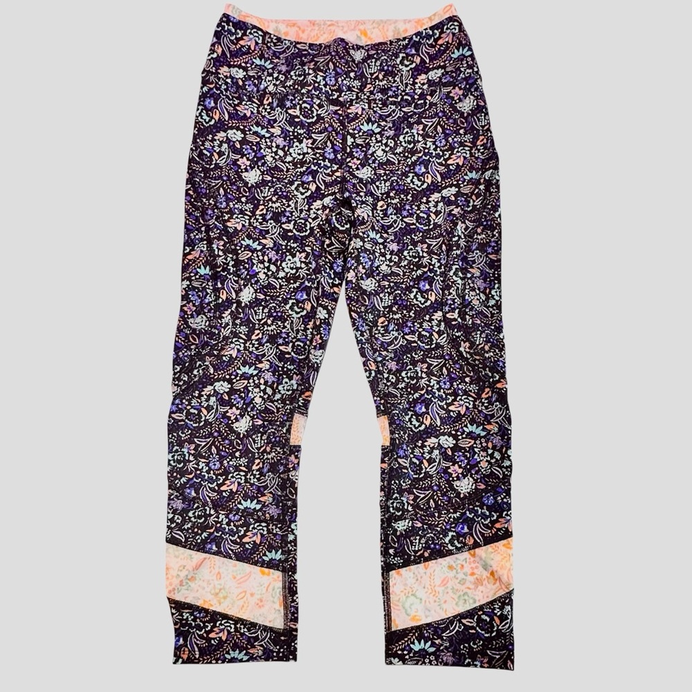 Free People Movement Lose Your Marbles Leggings Size Small P Blue/Peach
